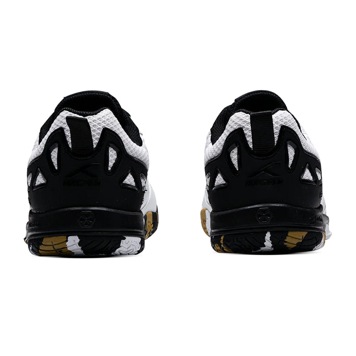 Hundred Raze Pro Badminton Shoes (White/Gold) 4