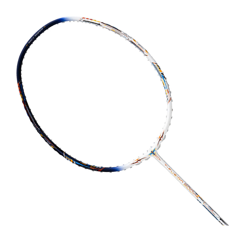 Hundred T-Fusion 500 CTRL Badminton Racket (White/Navy) 2