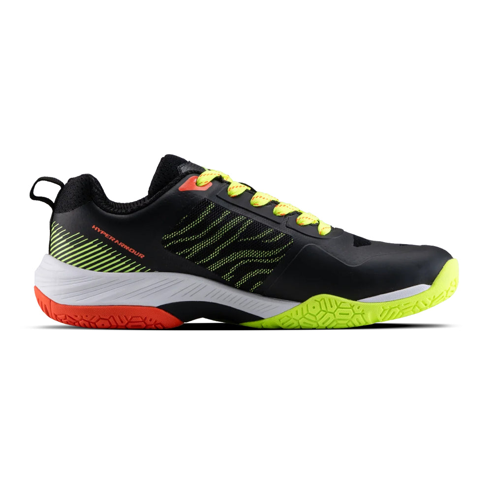 Hundred Hyper Armour Badminton Shoes (Black/Lime/Orange)