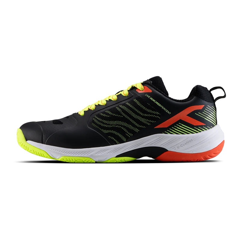 Hundred Hyper Armour Badminton Shoes (Black/Lime/Orange) 2