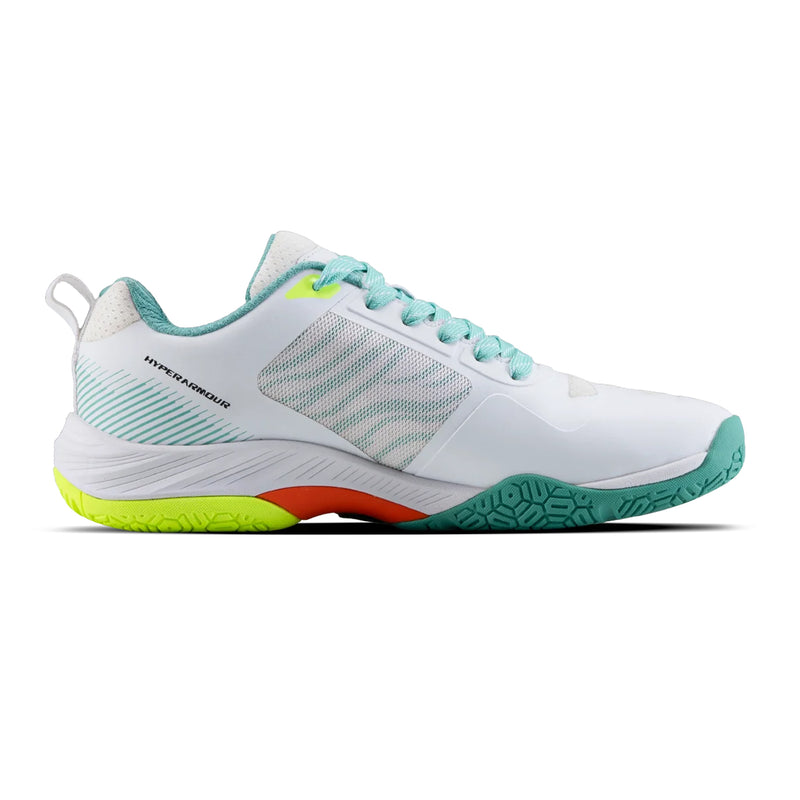 Hundred Hyper Armour Badminton Shoes (White/Light Blue/Black) 2