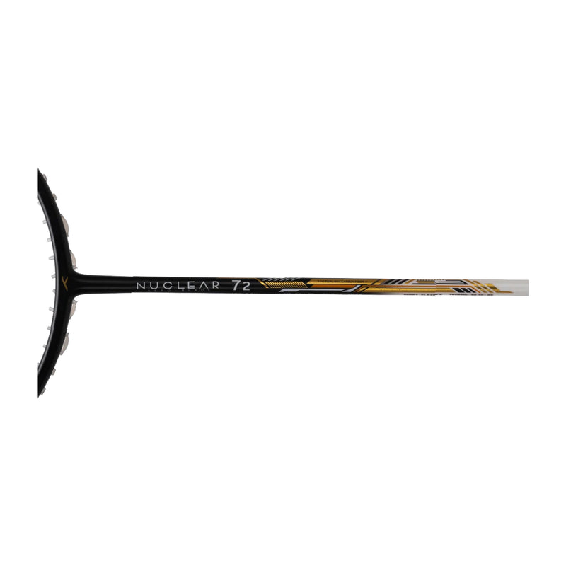 Hundred Nuclear 72 Badminton Racket (Black/White/Gold) 5