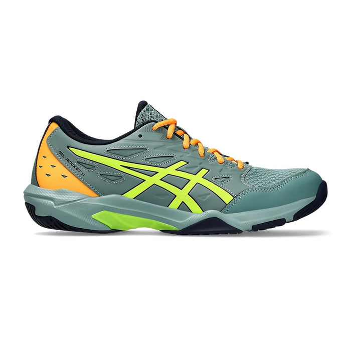 Asics Gel Rocket 11 Badminton Shoes (Celadon/Safety Yellow) 1