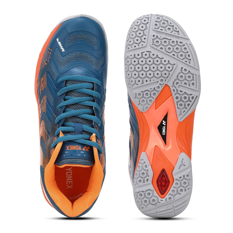 Yonex Blaze 2i Badminton Shoes (Midnight Turquoise/Oxy Fire) 5