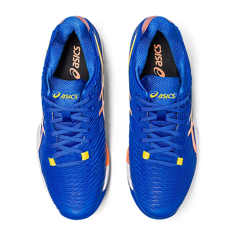 Asics Solution Speed FF 2 Novak Pack Tennis Shoes (Tuna Blue/Sun Peach) 6