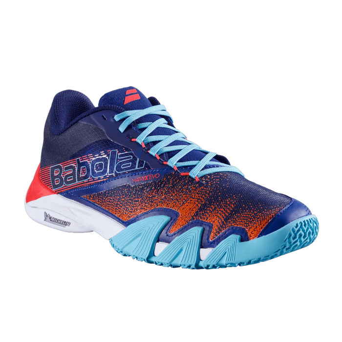Babolat Jet Premura 2 Padel Shoes (Blue/Poppy Red) 3