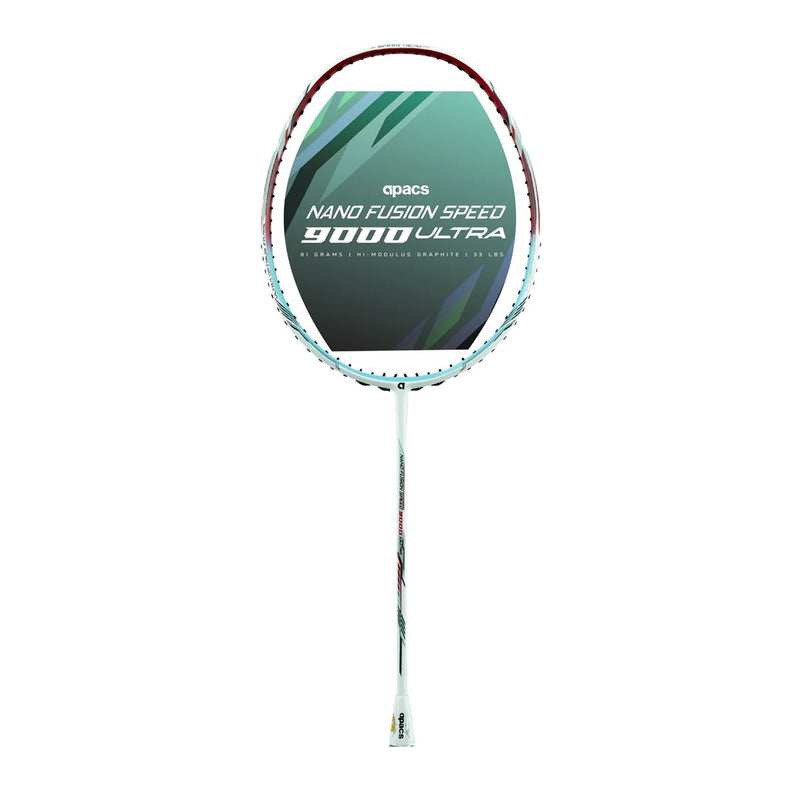 Apacs Nanofusion Speed 9000 Ultra Badminton Racket (White/Blue) 1