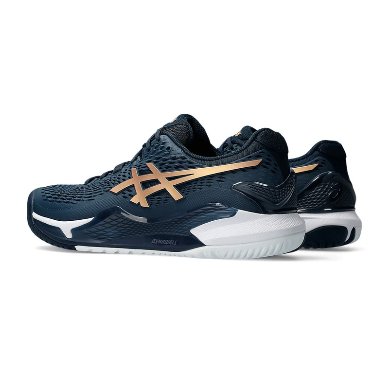 Asics Gel Resolution 9 Tennis Shoes (French Blue/Pure Gold) 4