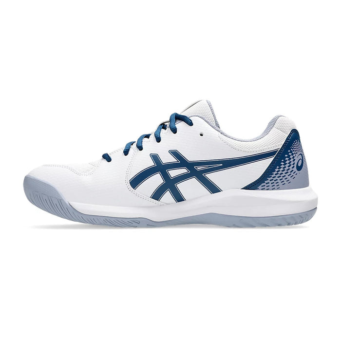 Asics Gel Dedicate 8 Tennis Shoes (White/Mako Blue) 2