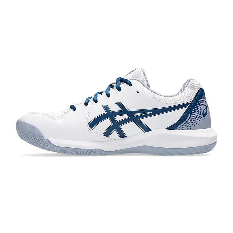 Asics Gel Dedicate 8 Tennis Shoes (White/Mako Blue) 2