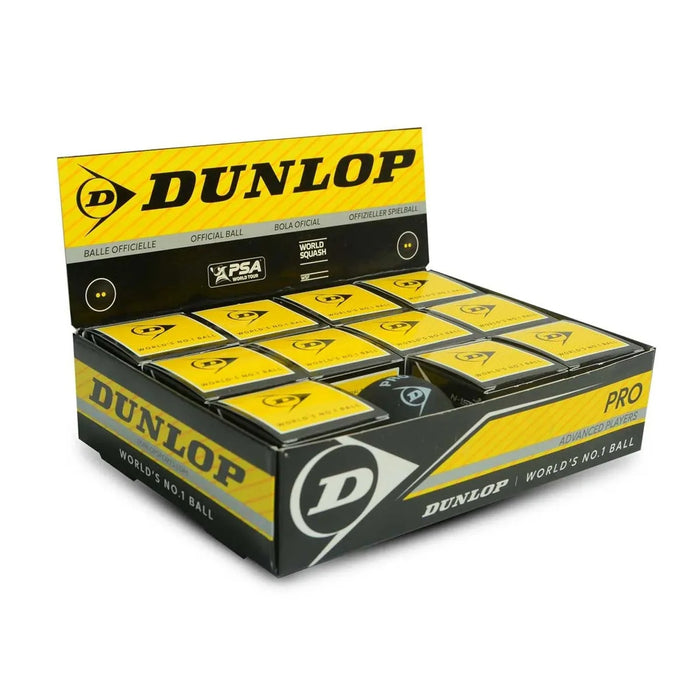 Dunlop Pro Double Dot Squash Balls (12 Pcs) 1
