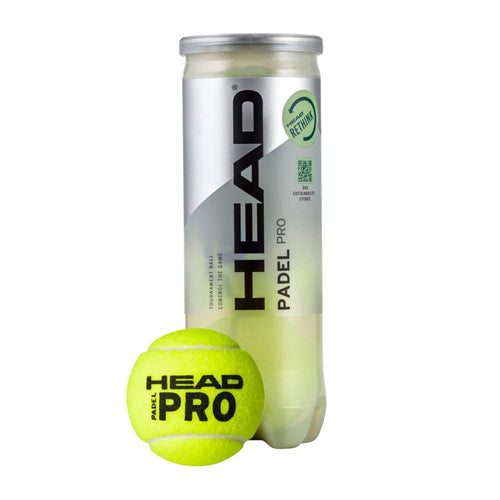 HEAD Padel Pro Balls (12 Balls) - 4 Can