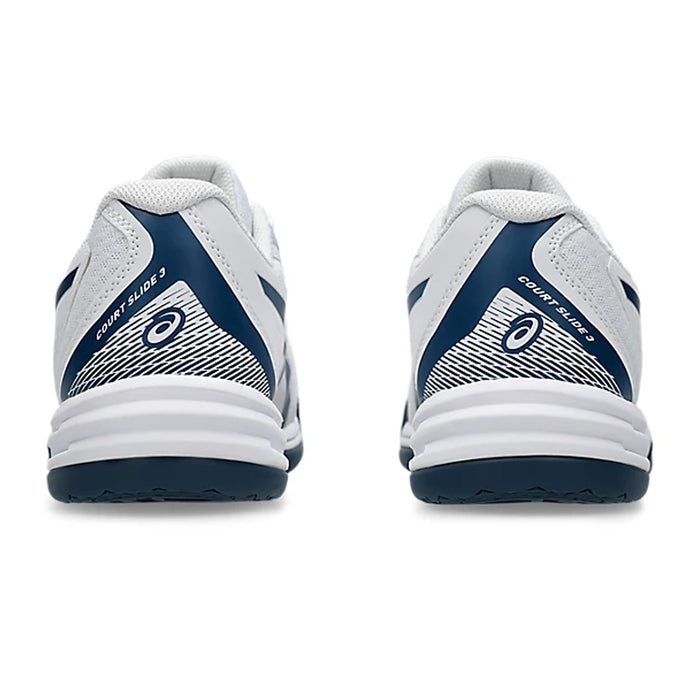 Asics Court Slide 3 Tennis Shoes (White/Mako Blue) 5