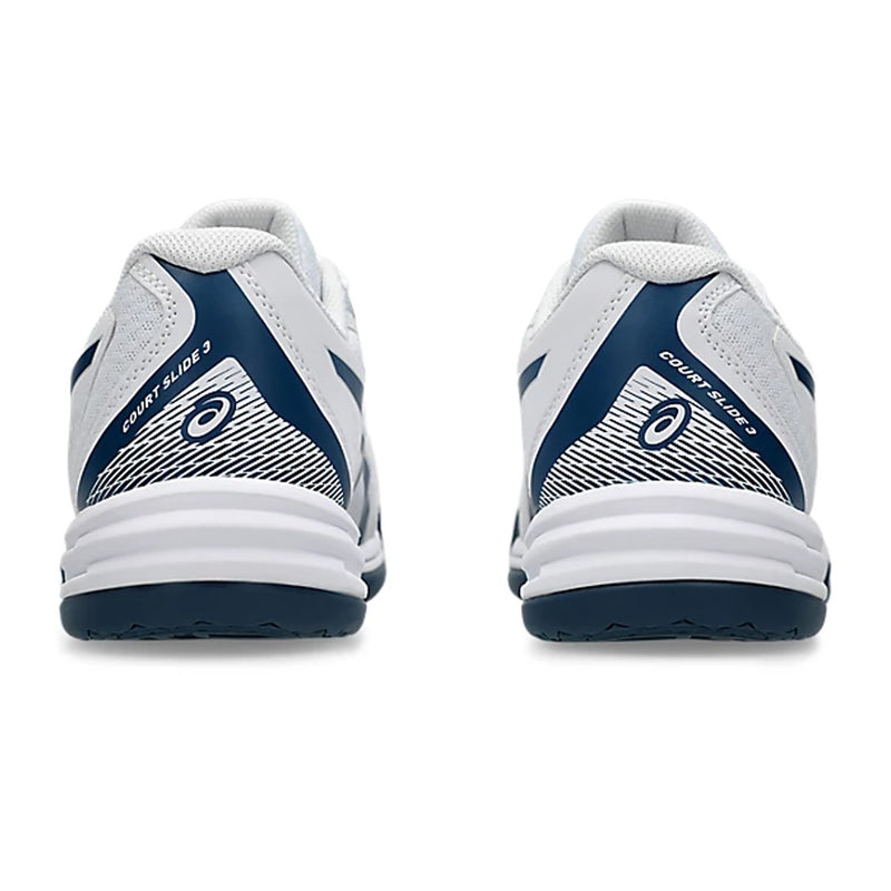 Asics Court Slide 3 Tennis Shoes (White/Mako Blue) 5