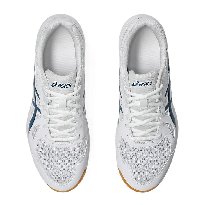 Asics Upcourt 6 Badminton Shoes (White/Vintage Indigo) 6