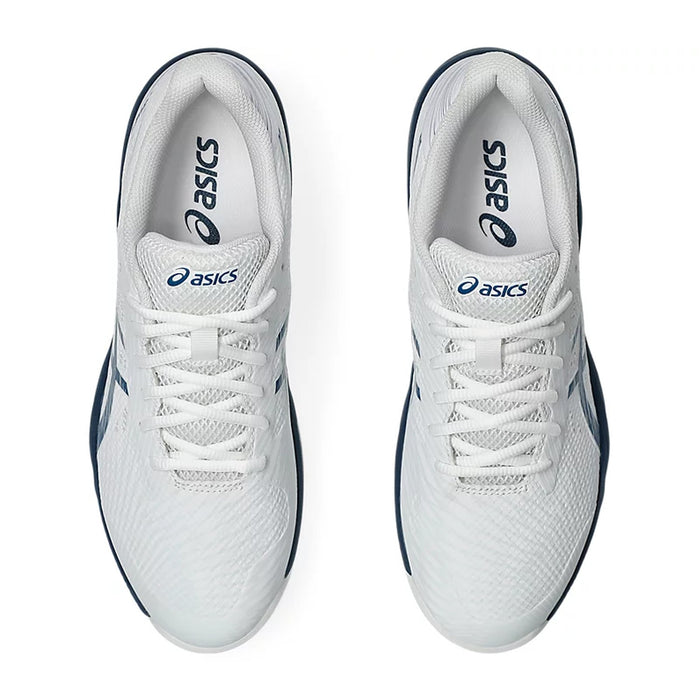 Asics Gel Game 9 Tennis Shoes (White/Mako Blue) 6