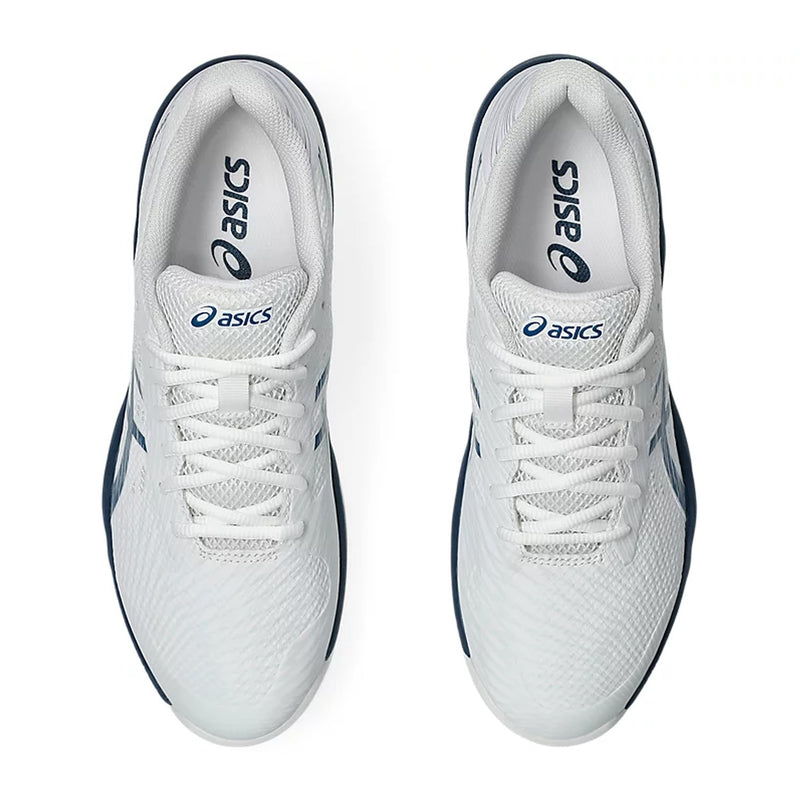 Asics Gel Game 9 Tennis Shoes (White/Mako Blue) 6