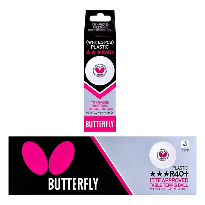 Butterfly 3 Star R40+Table Tennis Balls (Pack of 24) 4