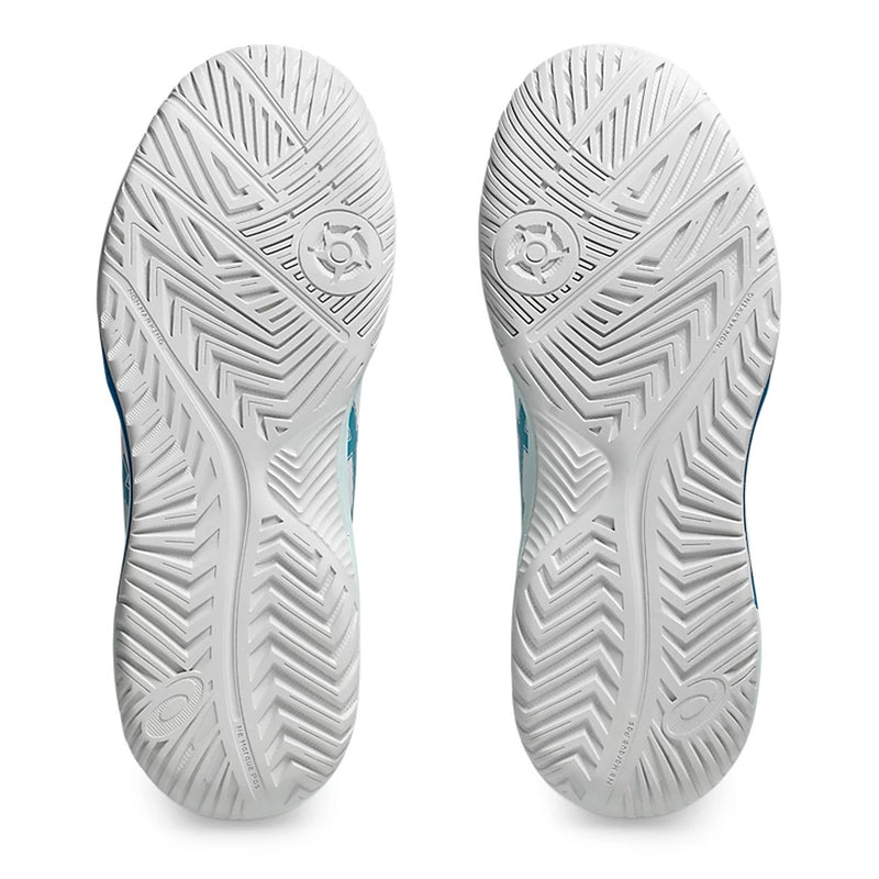 Asics Gel Dedicate 8 Tennis Shoes (White/Teal Blue) 7