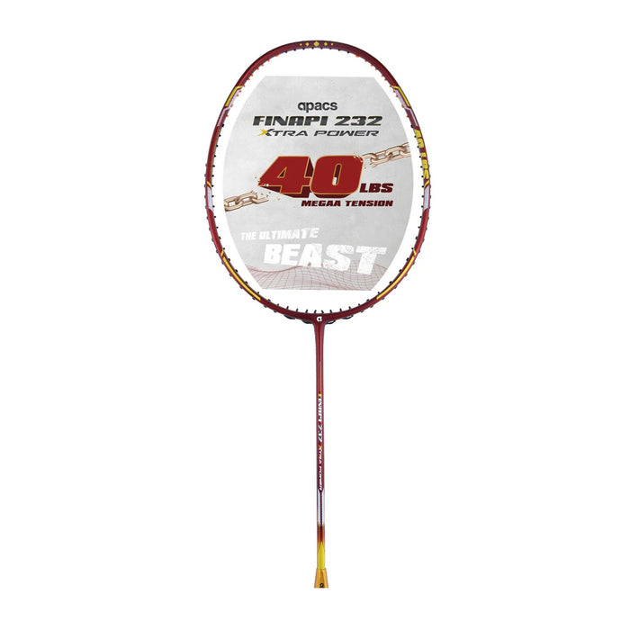 Apacs Finapi 232 XTRA Power Badminton Racket (Red/Gold) 1