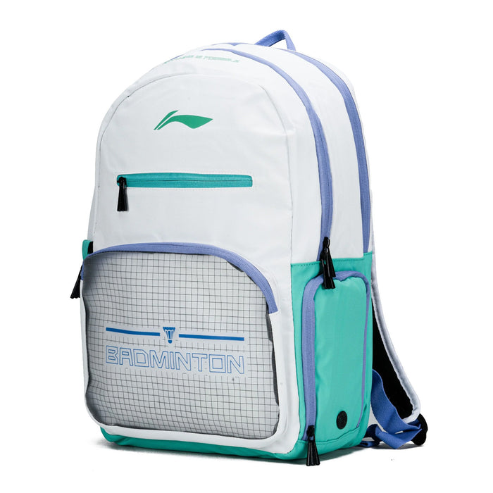 Li-Ning Motion Pro Backpack (White) with Shoe Compartment 2