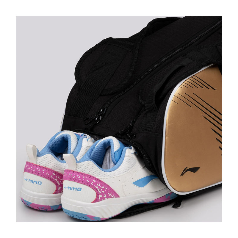 Li-Ning Parallel Badminton Kitbag (Black/Gold) 5