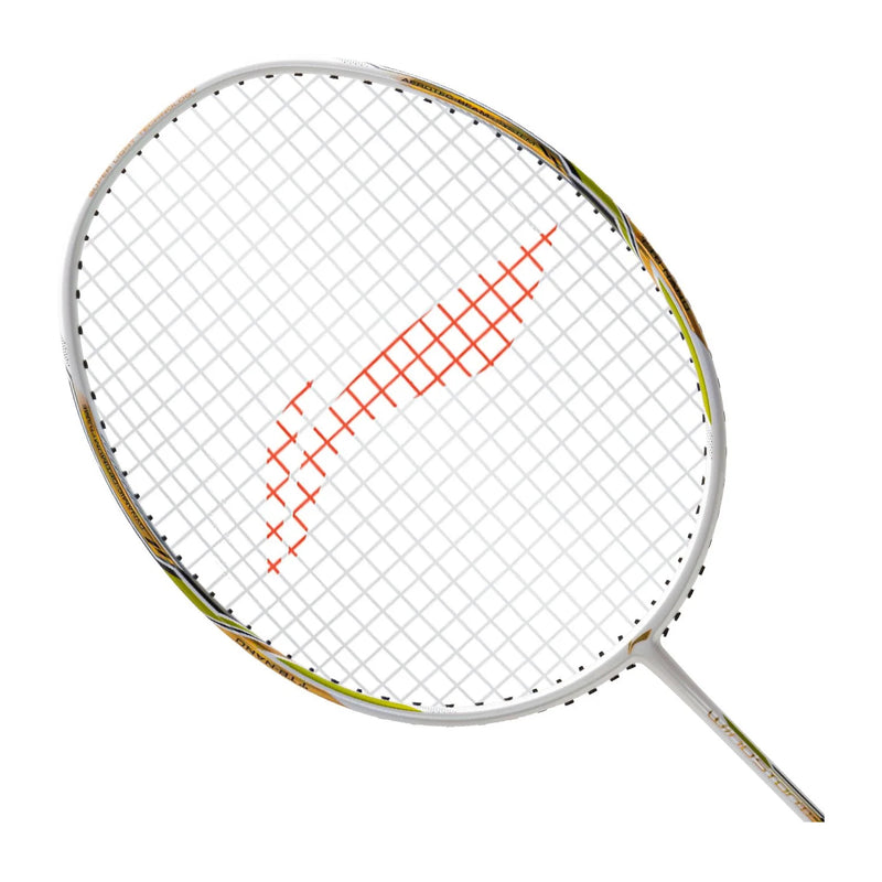 Li-Ning Windstorm 72 S Badminton Racket (White/Gold/Lime) 3