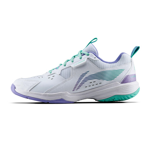 Li-Ning All Round Badminton Shoes (Standard White/Violet Tulip)