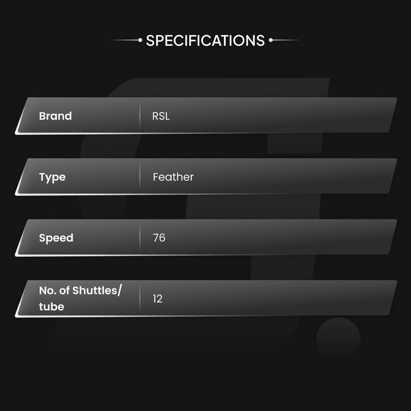 RSL A9 Badminton Feather Shuttlecock 3