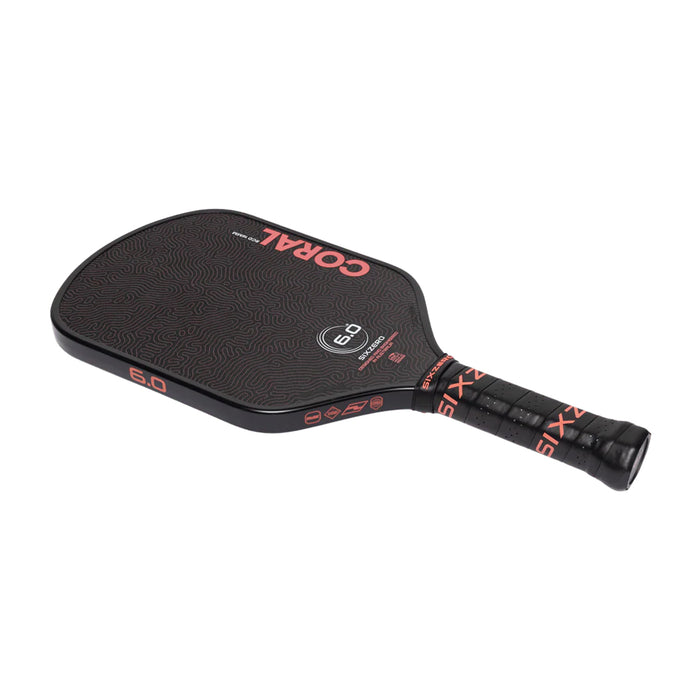 Six Zero Coral Pickleball Paddle 16mm (Black) - Hybrid 2