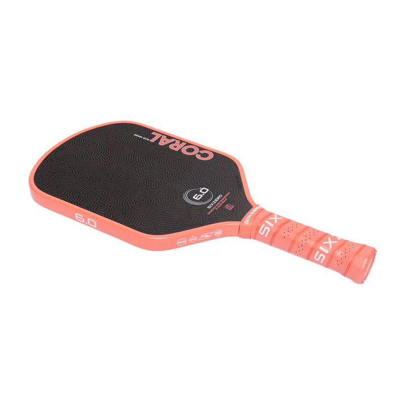 Six Zero Coral Pickleball Paddle 16mm (Coral Pink) - Hybrid 2