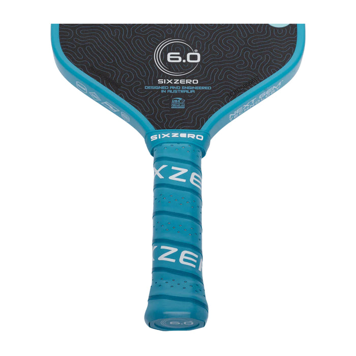 Six Zero Coral Pickleball Paddle 16mm (Ocean Blue) - Elongated 3