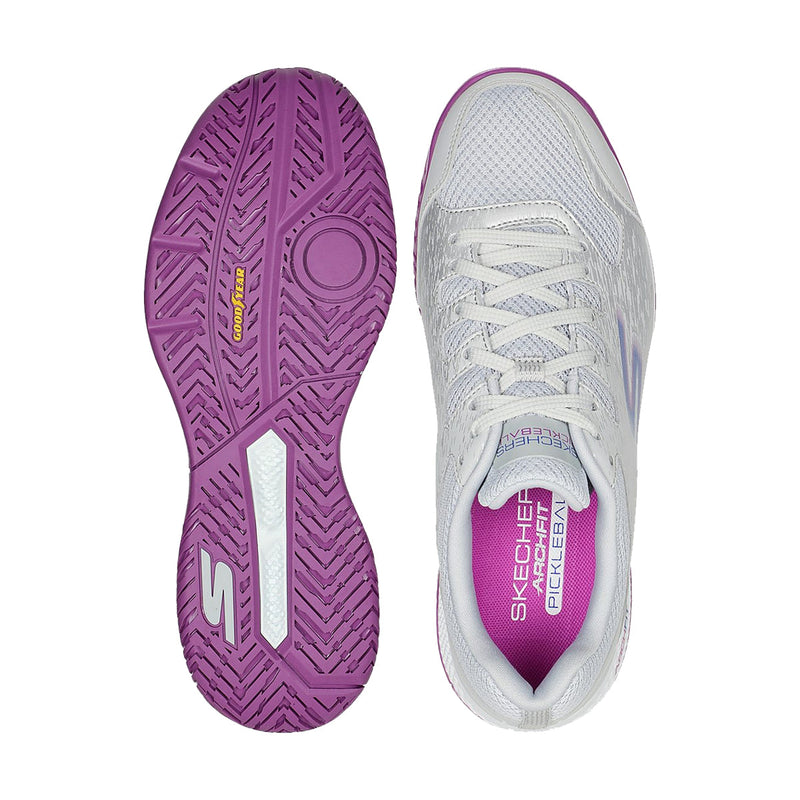 Skechers Viper Court Pickleball Shoes for Women (Gray/Purple) 4