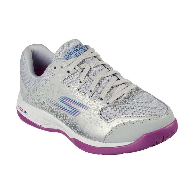Skechers Viper Court Pickleball Shoes for Women (Gray/Purple) 1