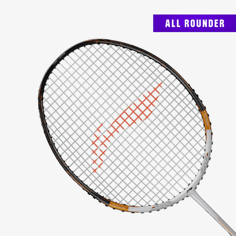 Li-Ning Tectonic 7 Badminton Racket Unstrung (White/Gold) 1