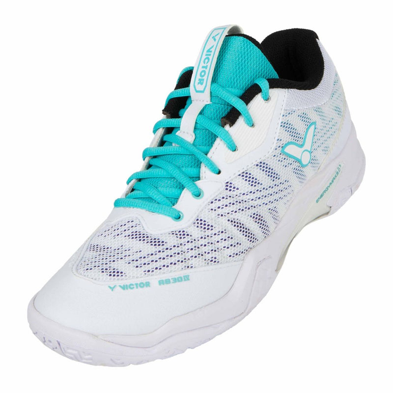 Victor A830 IV Badminton Shoes (Bright White/Blue) 1