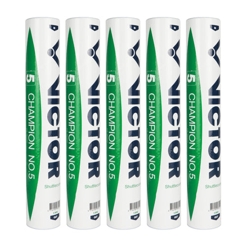 Victor Champion 5 Badminton Feather Shuttlecock (Speed 76) - Pack of 5