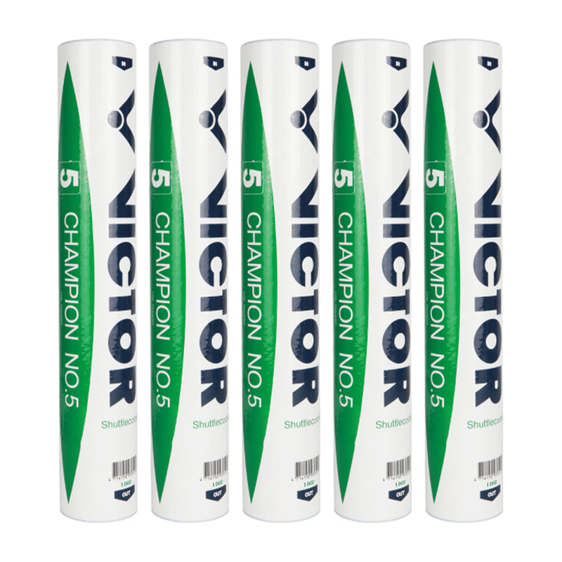 Victor Champion 5 Badminton Feather Shuttlecock (Speed 76) - Pack of 5 1