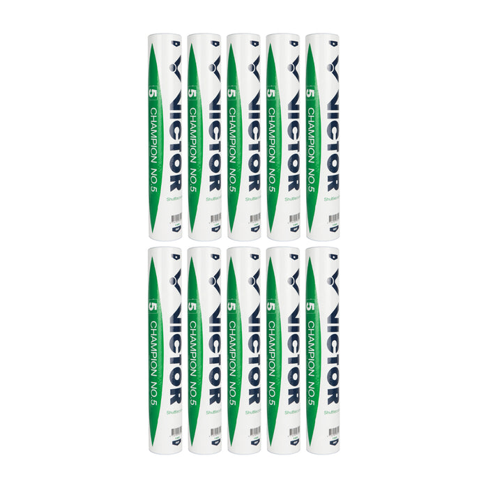 Victor Champion 5 Badminton Feather Shuttlecock (Speed 77) - Pack of 10 1