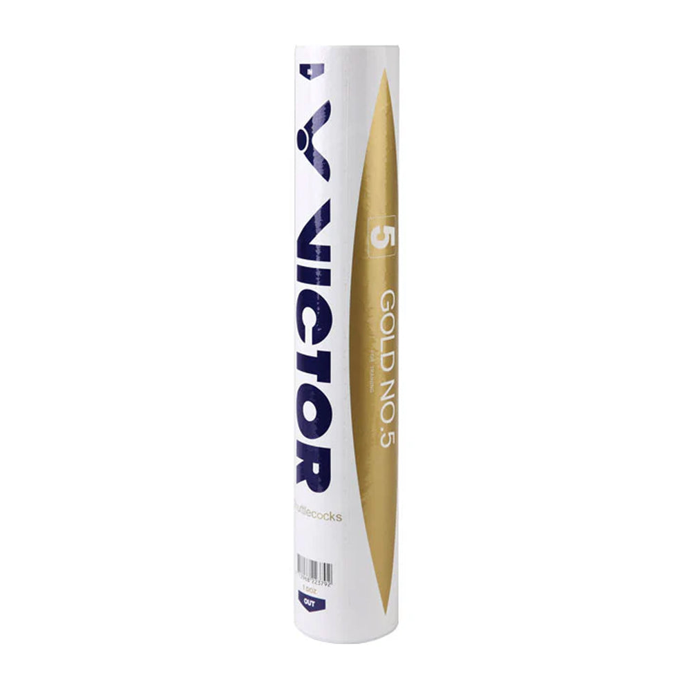 Victor Gold 5 Feather Badminton Shuttlecock (Speed 76)