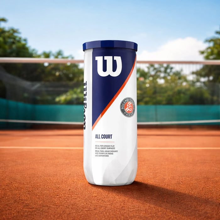 Wilson Roland Garros All Court Tennis Ball Can (3 Balls) 1