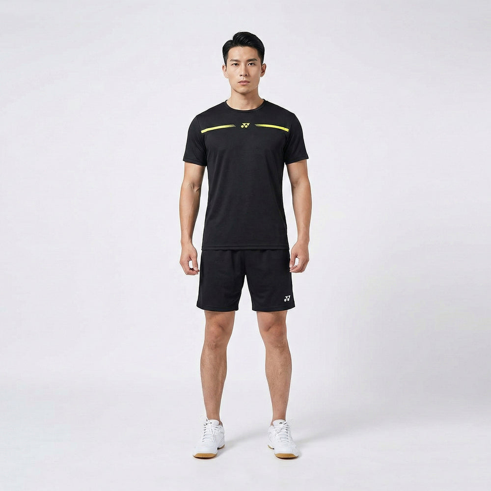 Yonex 2529 Men Round Badminton Tshirt (Black)
