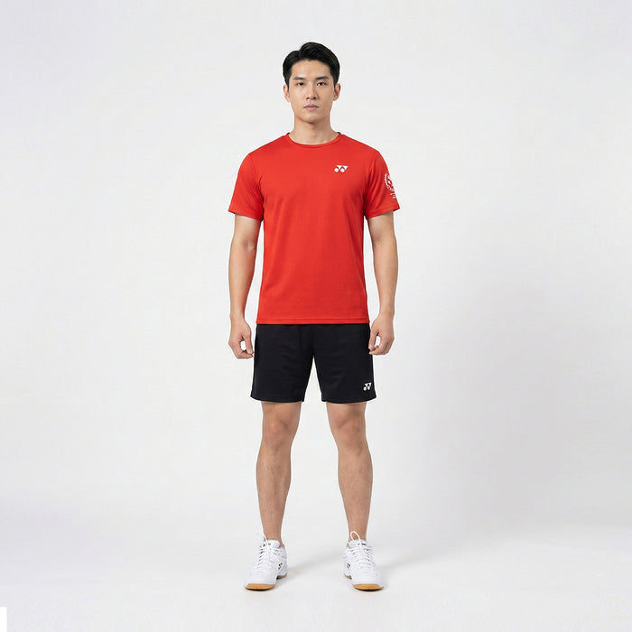 Yonex 2620 Men Round Next Badminton Tshirt (Fiery Red) 1