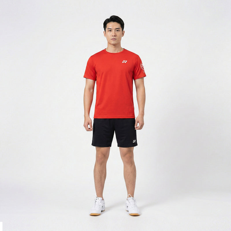Yonex 2620 Men Round Next Badminton Tshirt (Fiery Red) 1