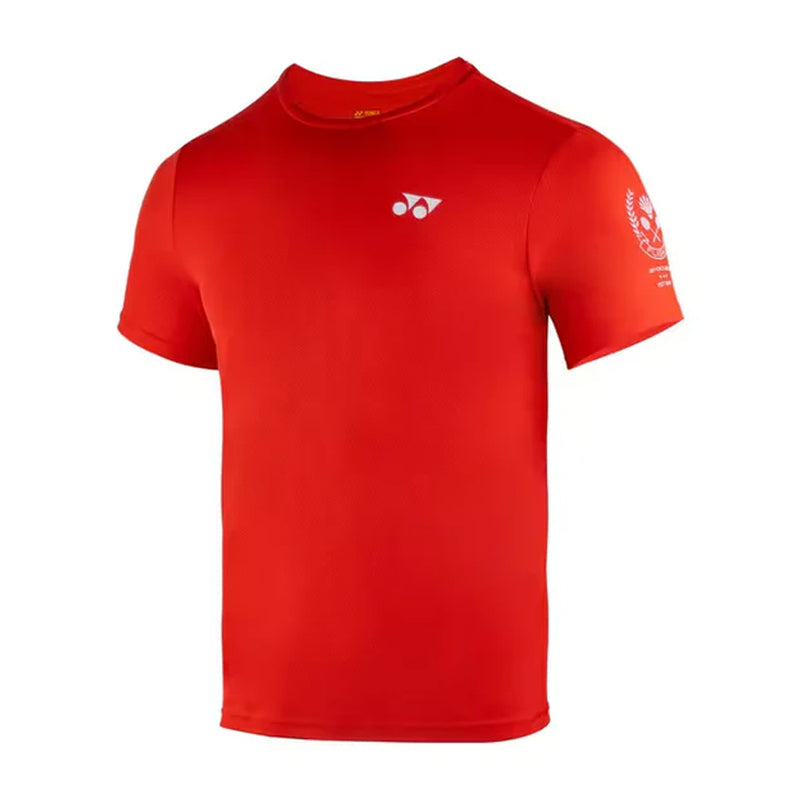 Yonex 2620 Men Round Next Badminton Tshirt (Fiery Red) 2