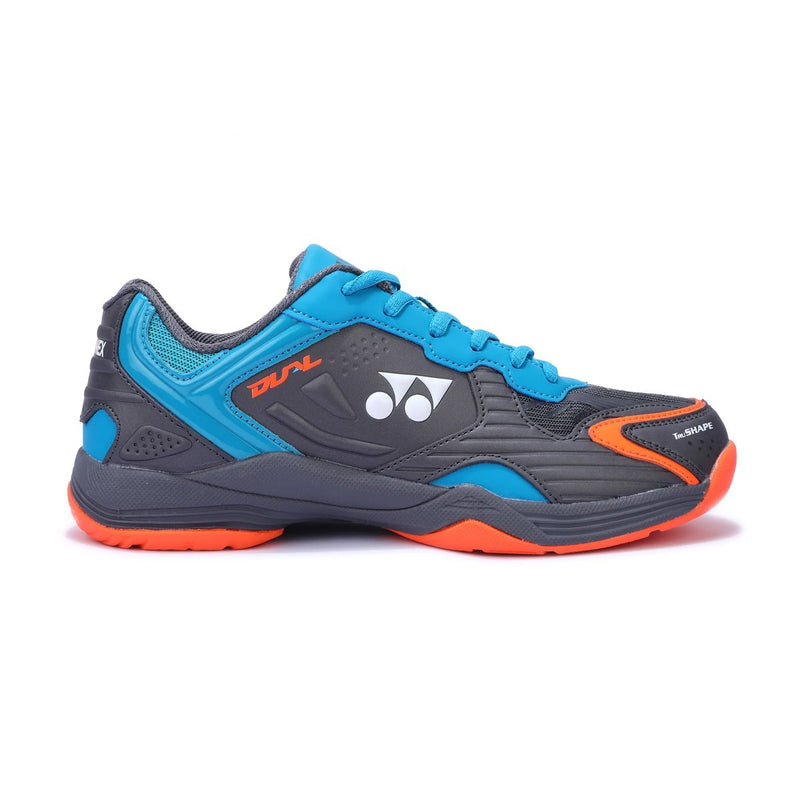 Yonex Dual Badminton Shoes (Black/Aqua Blue/Warm Red) 2