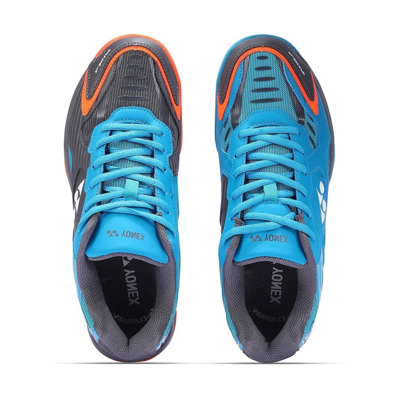 Yonex Dual Badminton Shoes (Black/Aqua Blue/Warm Red) 5