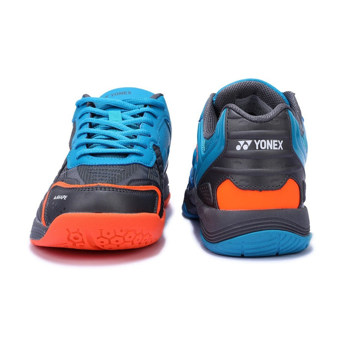Yonex Dual Badminton Shoes (Black/Aqua Blue/Warm Red) 4