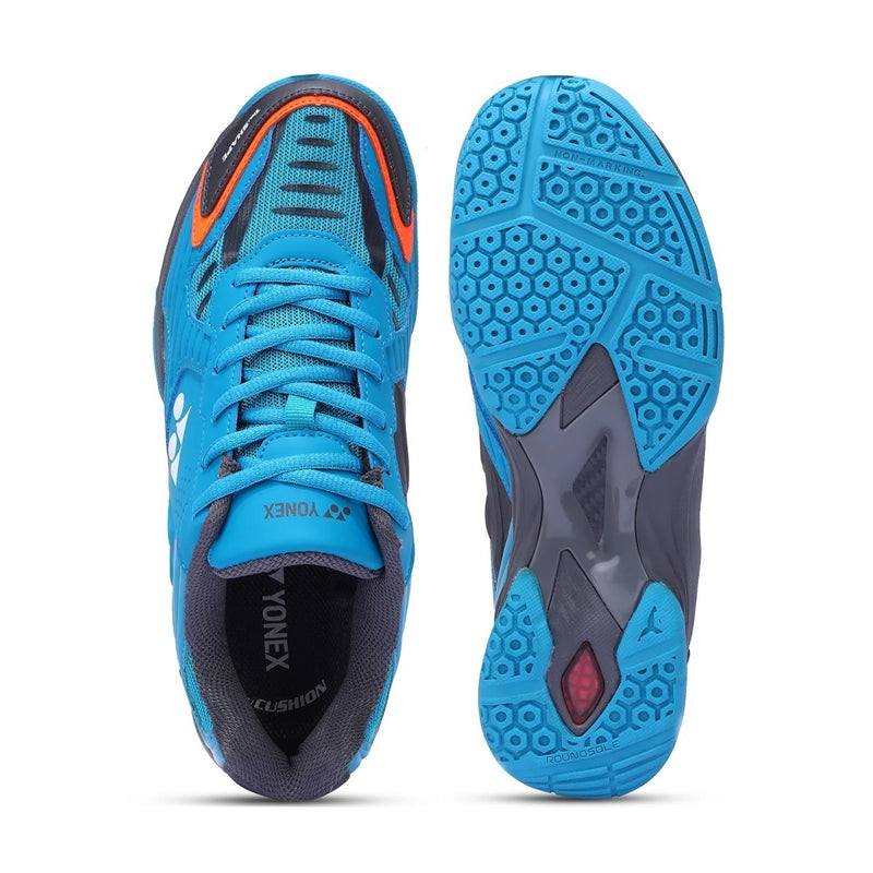 Yonex Dual Badminton Shoes (Black/Aqua Blue/Warm Red) 6