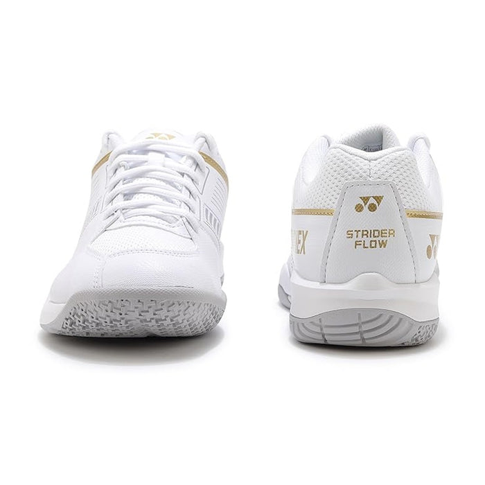 Yonex Power Cushion SHB Strider Flow Wide Badminton Shoes (White/Gold) 4